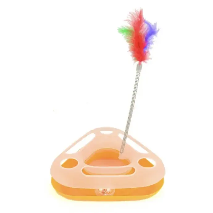 Petco Triangle Bell Ball with Feather Cat Toy