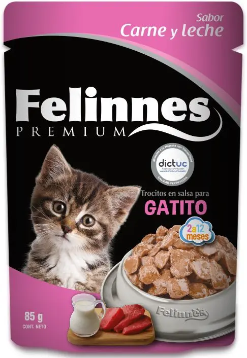 Felinnes Premium Kitten Wet Cat Food in Beef & Milk Flavor 85g