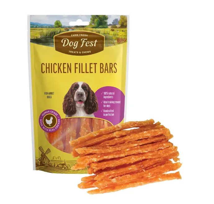 Chicken fillet bars (90g) for Dogs