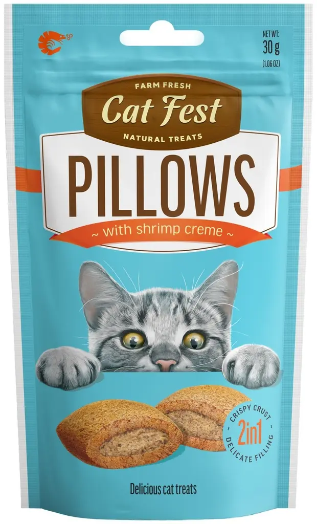 Pillows with shrimp crème (30g) for Cats